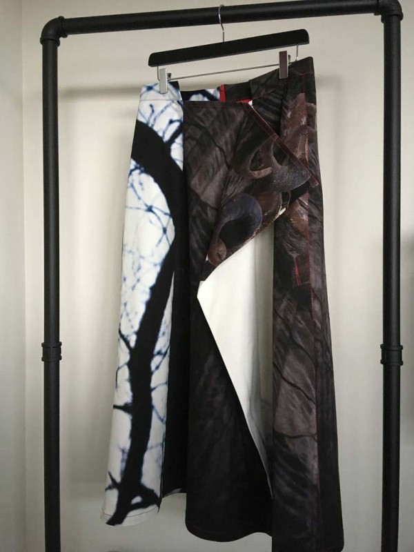 Corset rok artwork-stof