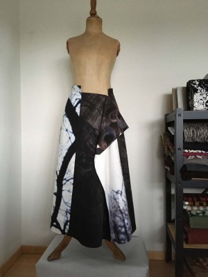 Corset rok artwork-stof