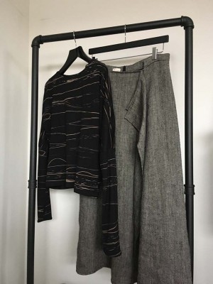 Corset rok grijze tweed