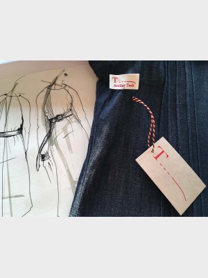 Jurk met geplooide details